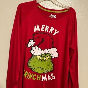 Grinch Red Merry Grinchmas Long Sleeve Tee